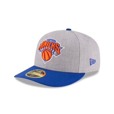 New York Knicks Gorra | New Era NBA Heather Low Profile 59fifty Fitted Cap Mexico - Grises